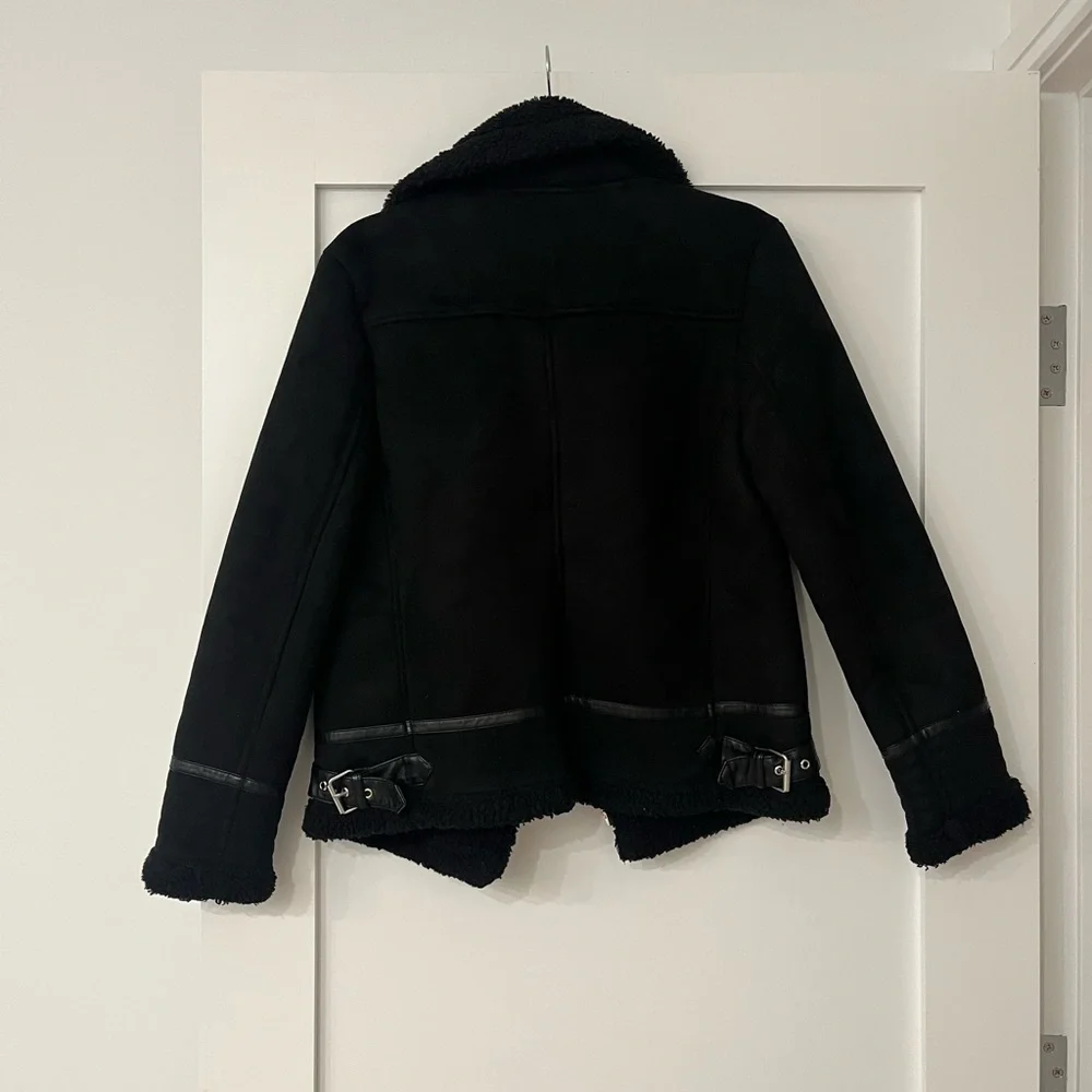 Black Shearling Women's Jacket
